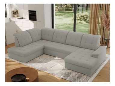 Narożnik MADRITO U - strona lewa - szary, boucle