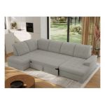 Narożnik MADRITO U - strona lewa - szary, boucle