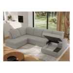 Narożnik MADRITO U - strona lewa - szary, boucle