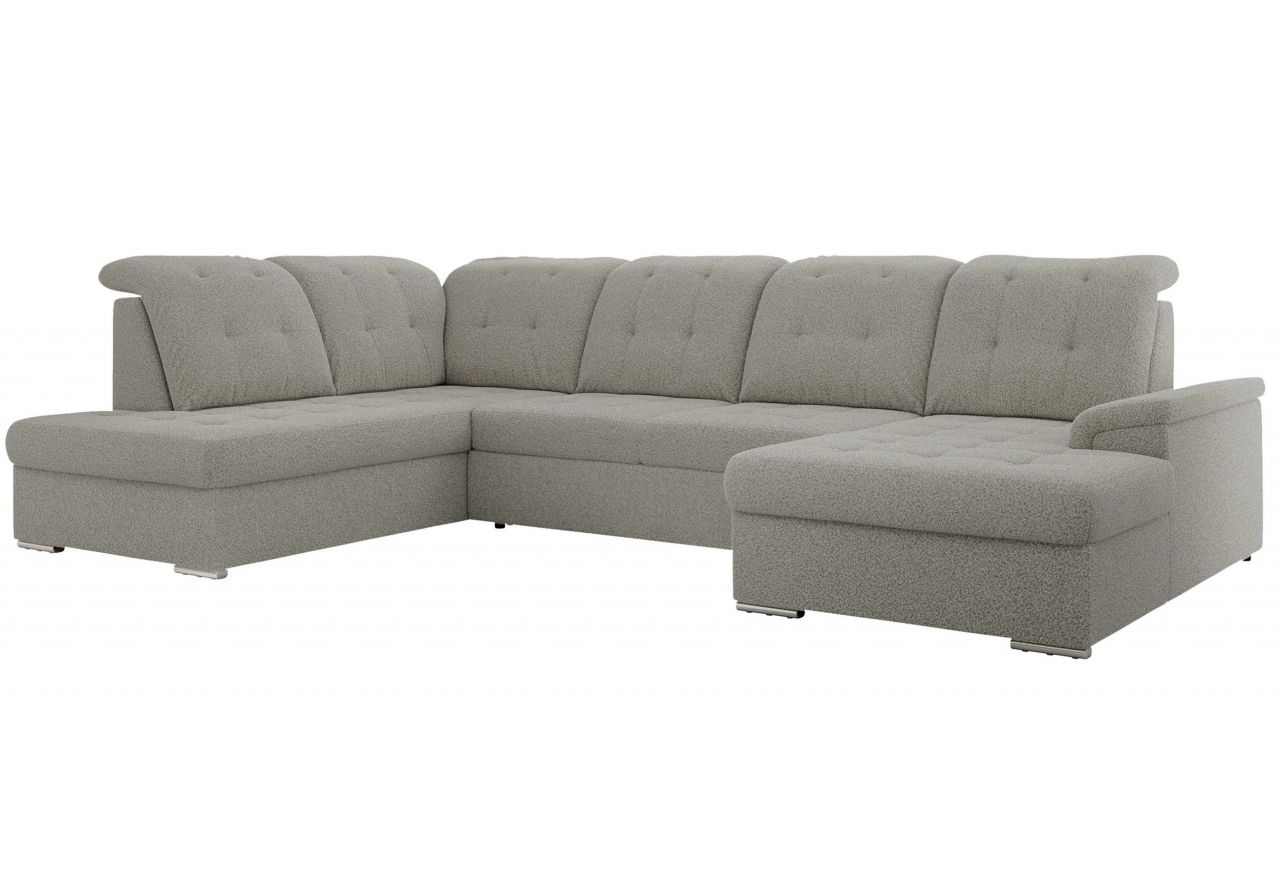 Narożnik MADRITO U - strona lewa - szary, boucle