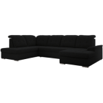 Narożnik MADRITO U - strona lewa - czarny, boucle