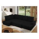 Narożnik MADRITO U - strona lewa - czarny, boucle