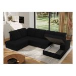 Narożnik MADRITO U - strona lewa - czarny, boucle