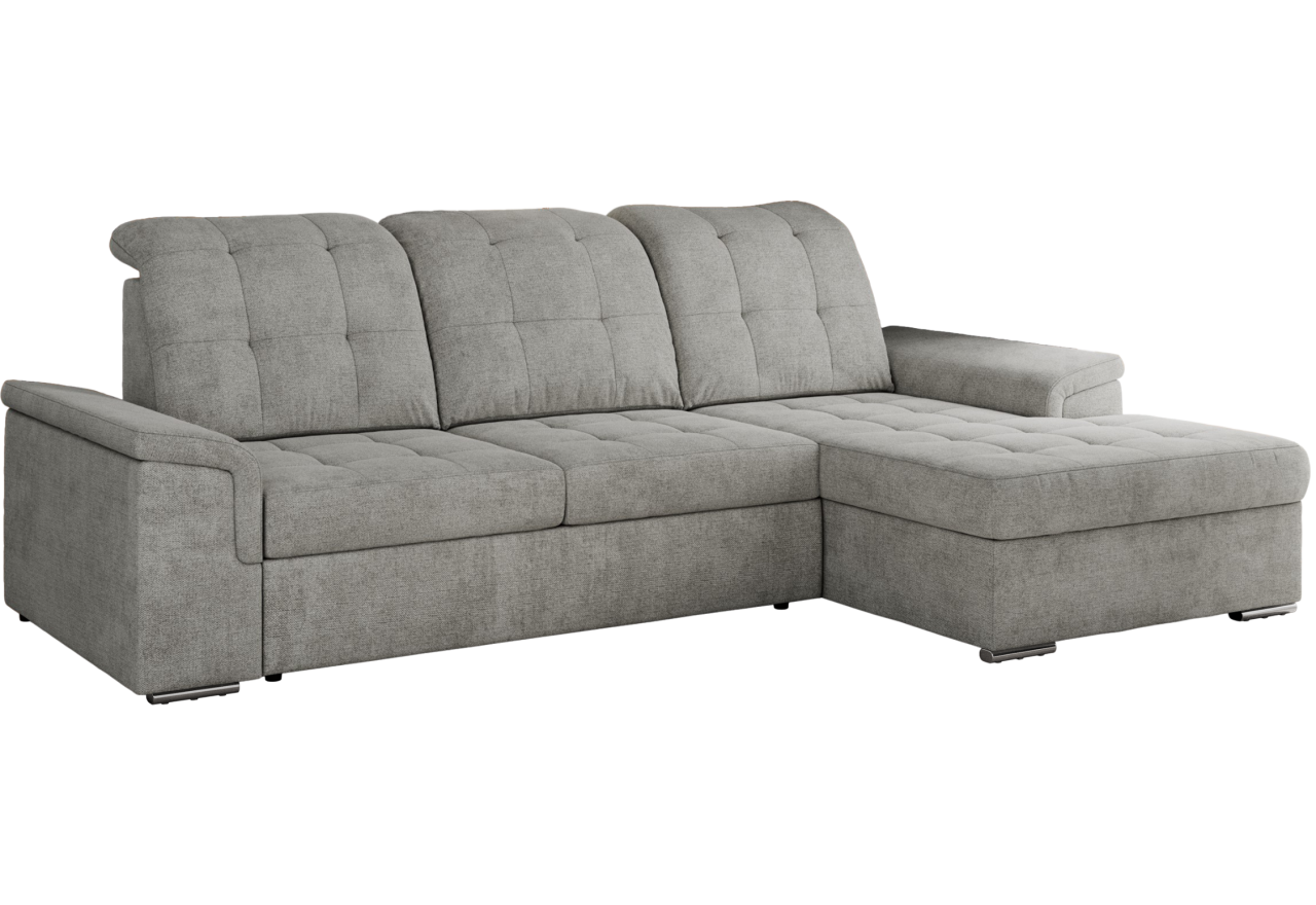 Narożnik MADRITO L - strona prawa - jasnoszary, struktura