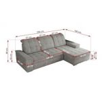 Narożnik MADRITO L - strona prawa - jasnoszary, struktura