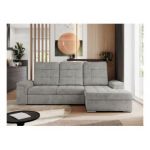 Narożnik MADRITO L - strona prawa - jasnoszary, struktura