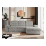 Narożnik MADRITO L - strona prawa - jasnoszary, struktura