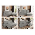 Narożnik MADRITO L - strona prawa - jasnoszary, struktura