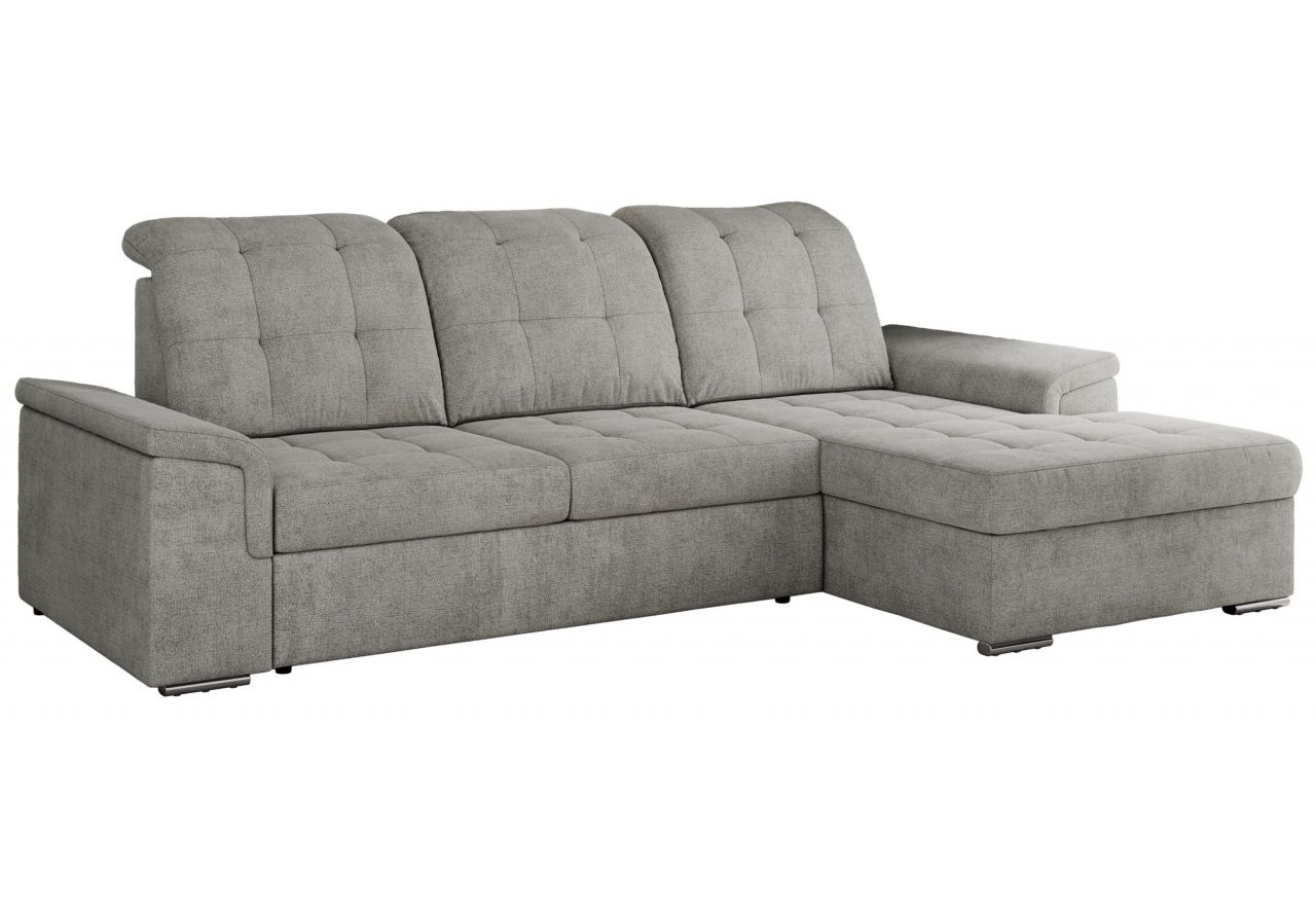 Narożnik MADRITO L - strona prawa - jasnoszary, struktura