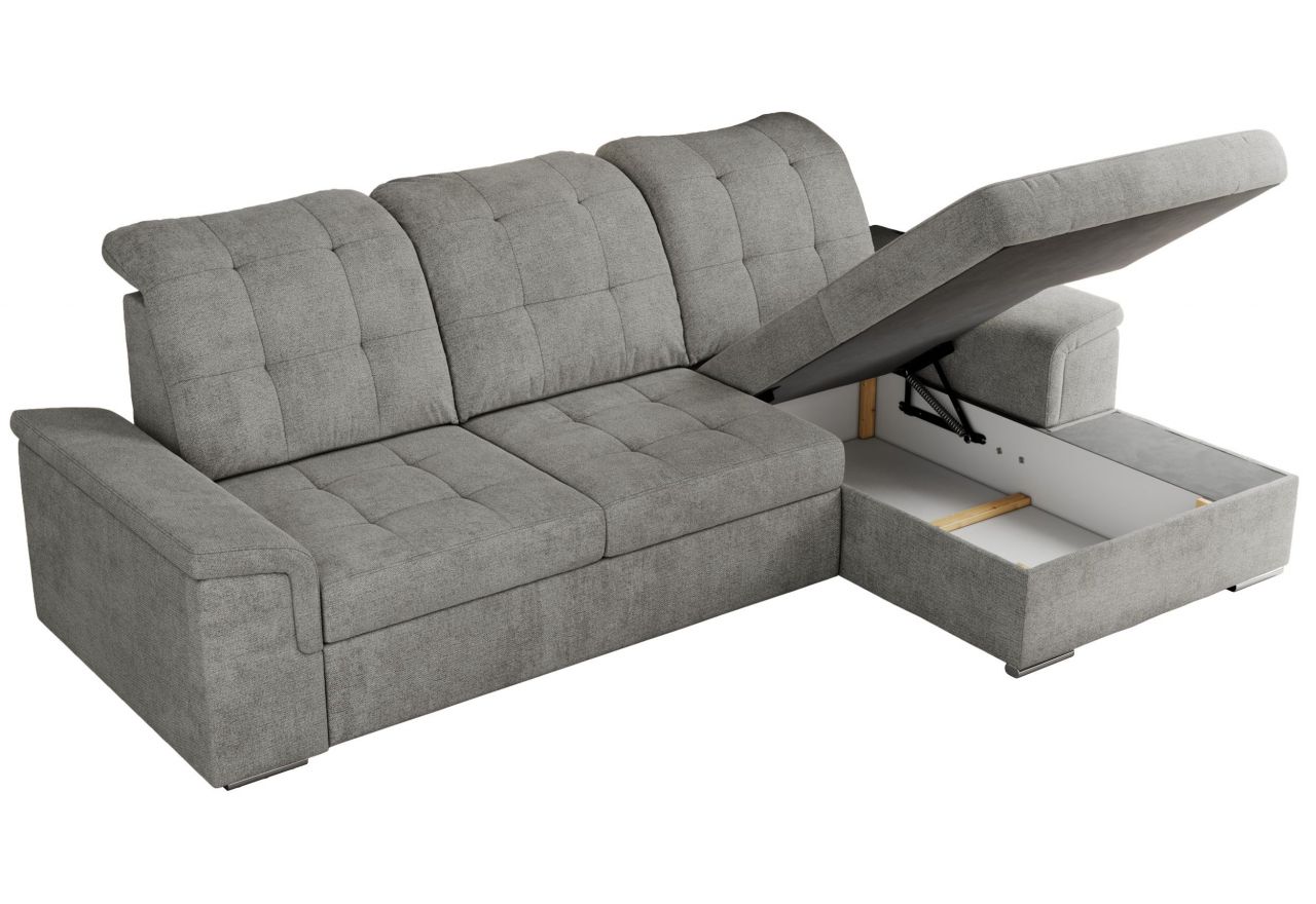 Narożnik MADRITO L - strona prawa - jasnoszary, struktura