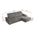 Narożnik MADRITO L - strona prawa - szary, struktura