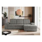 Narożnik MADRITO L - strona prawa - szary, struktura