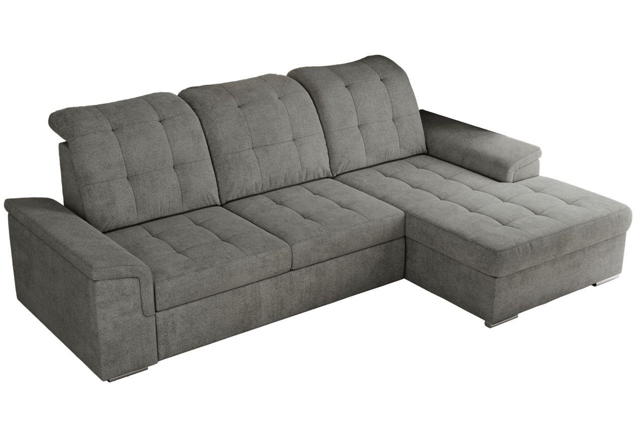 Narożnik MADRITO L - strona prawa - szary, struktura