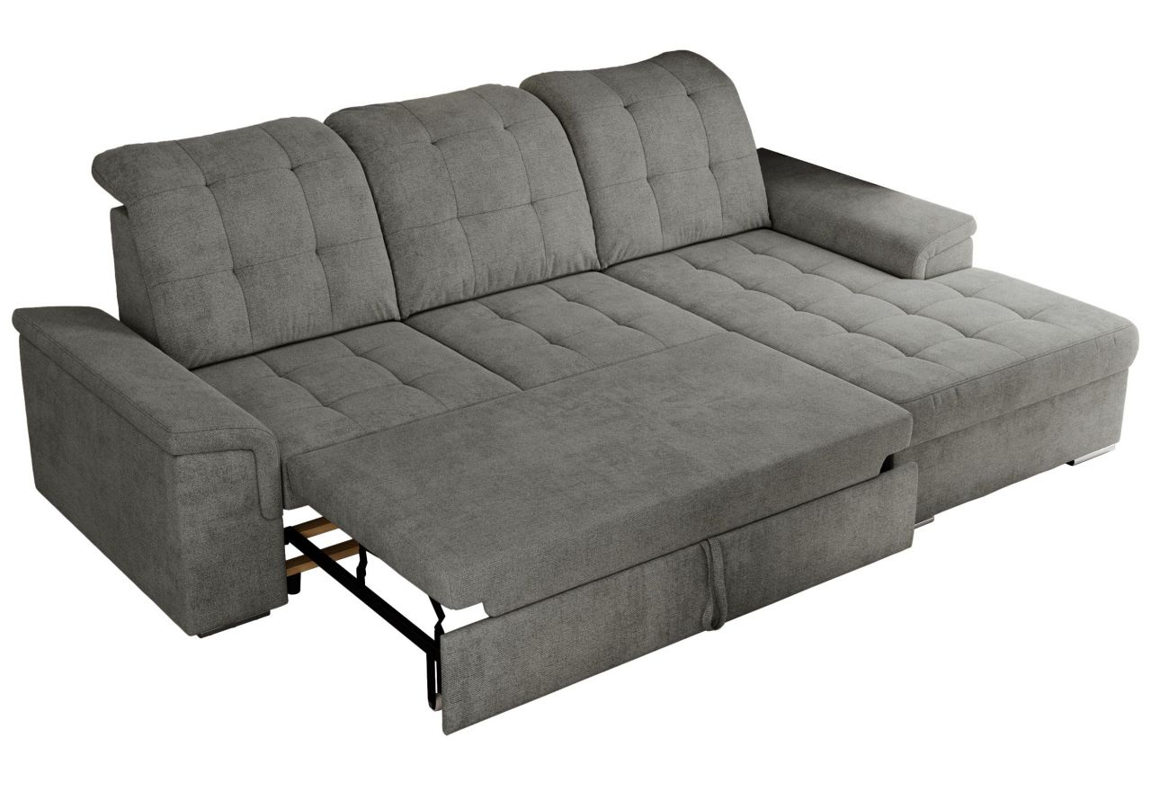 Narożnik MADRITO L - strona prawa - szary, struktura