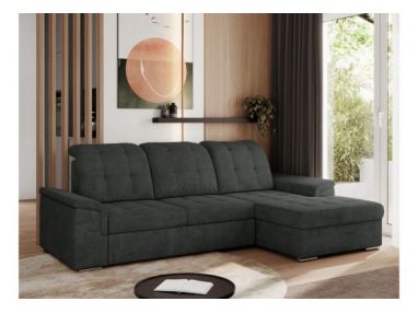 Narożnik MADRITO L - strona prawa - ciemnoszary, struktura