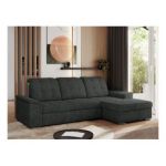 Narożnik MADRITO L - strona prawa - ciemnoszary, struktura