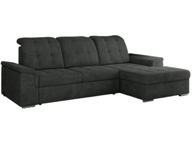 Narożnik MADRITO L - strona prawa - ciemnoszary, struktura