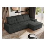 Narożnik MADRITO L - strona prawa - ciemnoszary, struktura