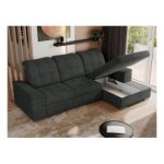 Narożnik MADRITO L - strona prawa - ciemnoszary, struktura