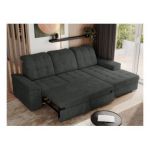 Narożnik MADRITO L - strona prawa - ciemnoszary, struktura