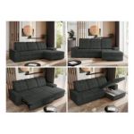 Narożnik MADRITO L - strona prawa - ciemnoszary, struktura