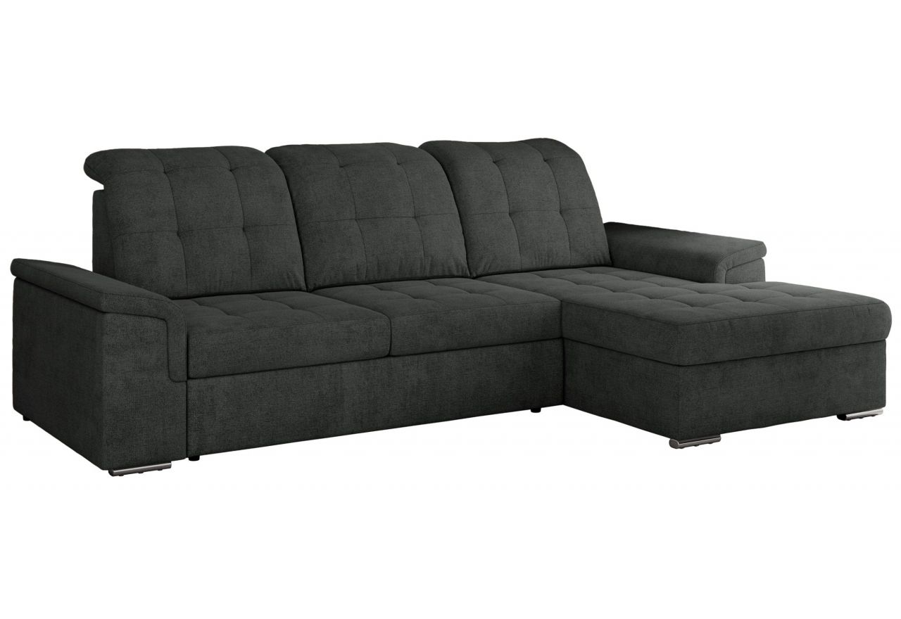 Narożnik MADRITO L - strona prawa - ciemnoszary, struktura