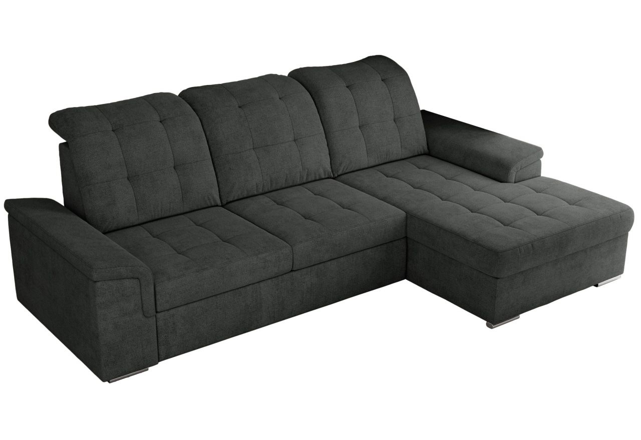 Narożnik MADRITO L - strona prawa - ciemnoszary, struktura