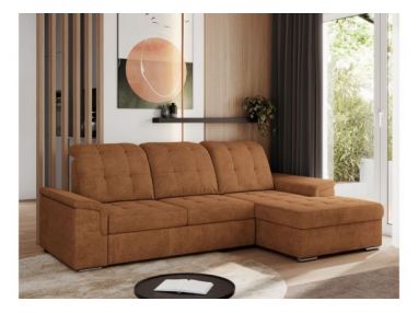 Narożnik MADRITO L - strona prawa - pomarańczowy, struktura