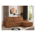 Narożnik MADRITO L - strona prawa - pomarańczowy, struktura