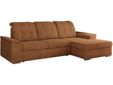 Narożnik MADRITO L - strona prawa - pomarańczowy, struktura