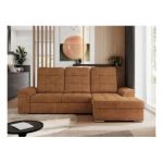 Narożnik MADRITO L - strona prawa - pomarańczowy, struktura