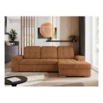 Narożnik MADRITO L - strona prawa - pomarańczowy, struktura