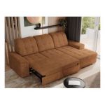 Narożnik MADRITO L - strona prawa - pomarańczowy, struktura