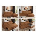 Narożnik MADRITO L - strona prawa - pomarańczowy, struktura