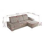 Narożnik MADRITO L - strona prawa - beżowy, struktura