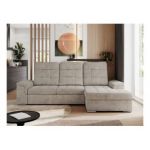 Narożnik MADRITO L - strona prawa - beżowy, struktura