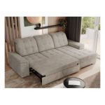 Narożnik MADRITO L - strona prawa - beżowy, struktura