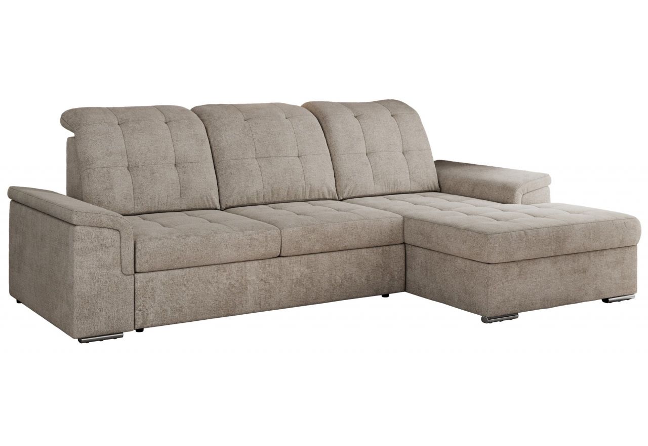 Narożnik MADRITO L - strona prawa - beżowy, struktura