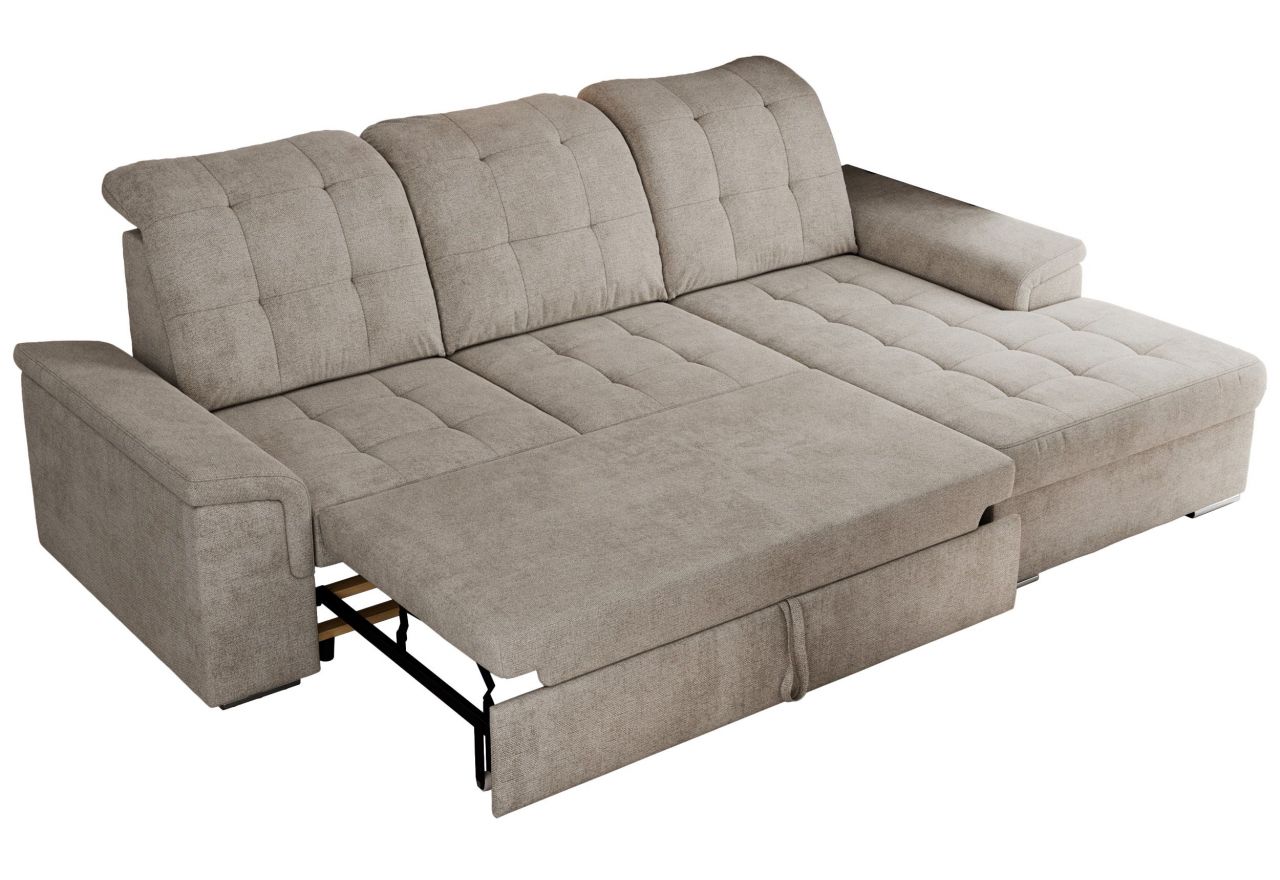 Narożnik MADRITO L - strona prawa - beżowy, struktura