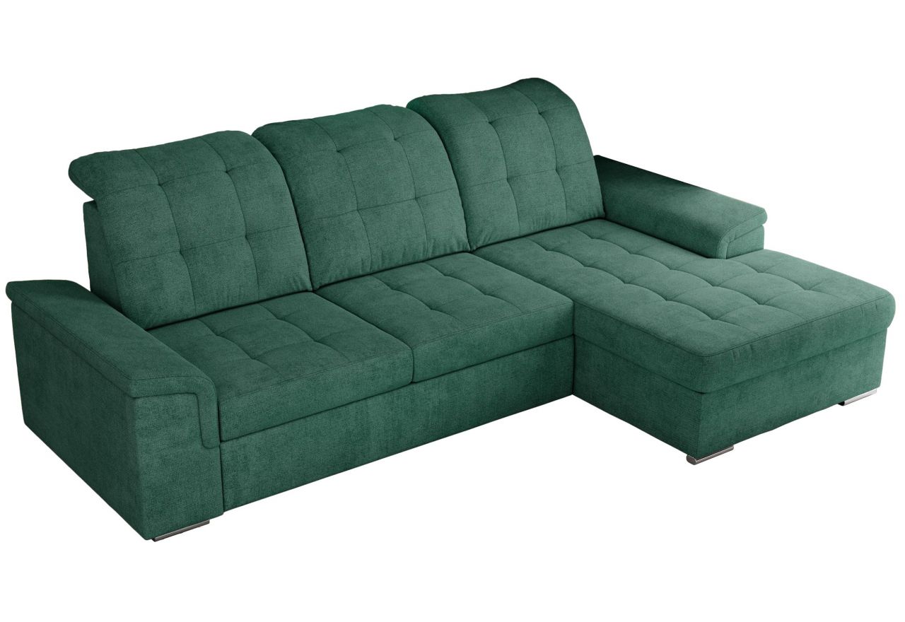 Narożnik MADRITO L - strona prawa - zielony, struktura