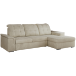 Narożnik MADRITO L - strona prawa - beżowy, welwet