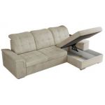 Narożnik MADRITO L - strona prawa - beżowy, welwet