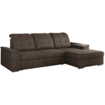 Narożnik MADRITO L - strona prawa - brązowy, welwet