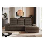 Narożnik MADRITO L - strona prawa - brązowy, welwet