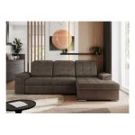 Narożnik MADRITO L - strona prawa - brązowy, welwet