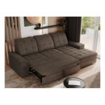 Narożnik MADRITO L - strona prawa - brązowy, welwet