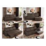 Narożnik MADRITO L - strona prawa - brązowy, welwet