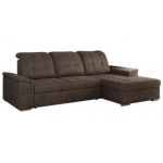 Narożnik MADRITO L - strona prawa - brązowy, welwet