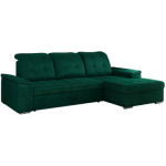 Narożnik MADRITO L - strona prawa - ciemnozielony, welwet