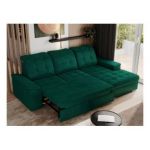 Narożnik MADRITO L - strona prawa - ciemnozielony, welwet